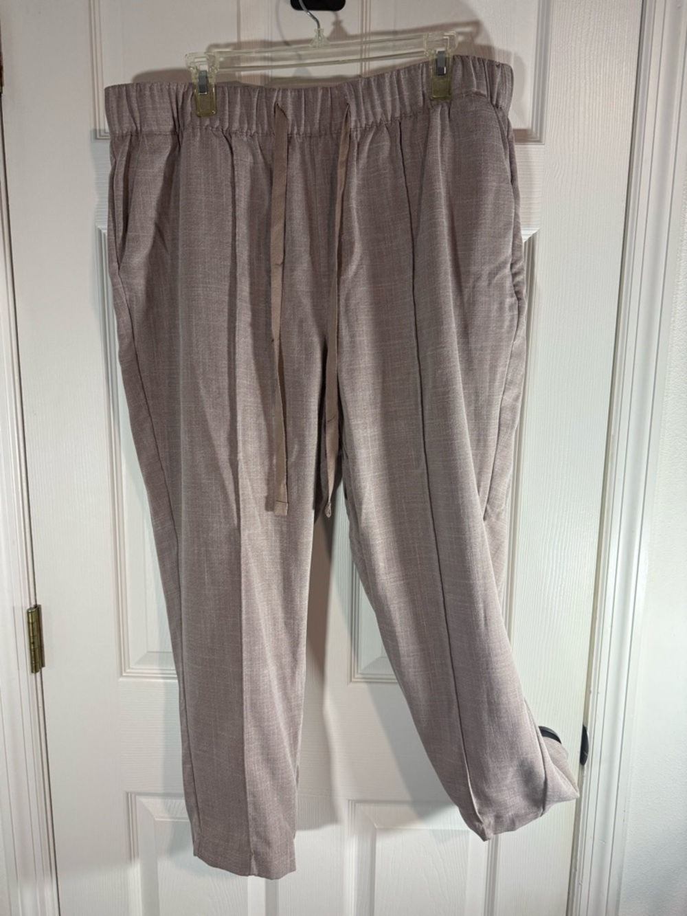 Ava & Viv Neutral Drawstring Relaxed Trousers